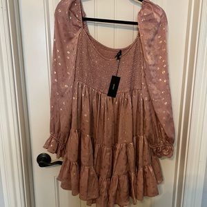 VICI smocked mini dress